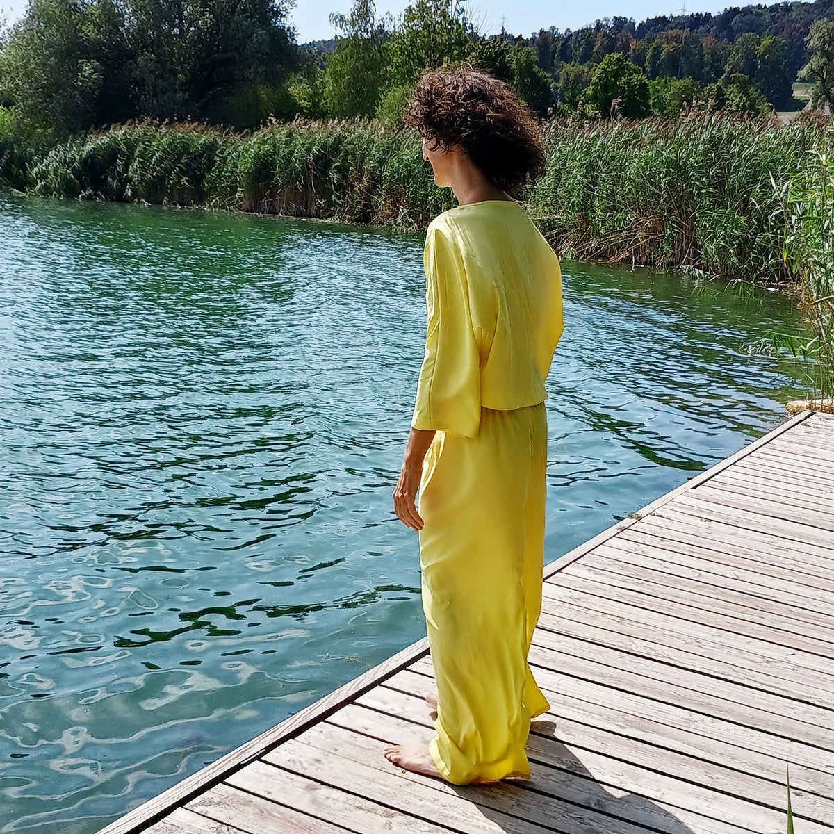 Arkhan – Hose mit breitem Bein und geradem Schnitt